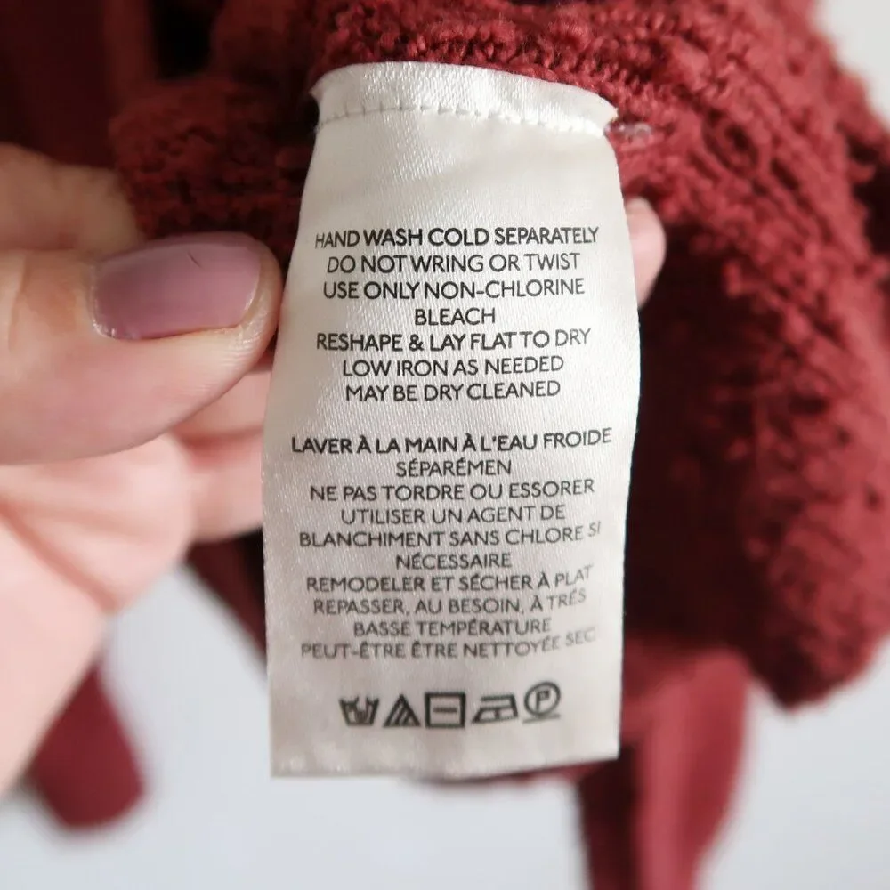Free People Burgundy Cardigan - Size XS